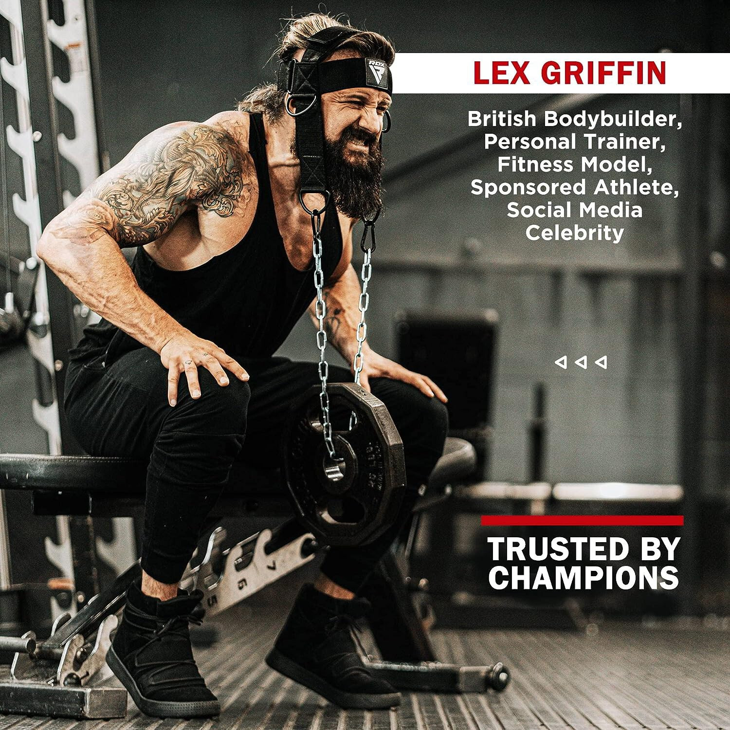 RDX Neck Harness Weight Lifting Training, Head Harness Exerciser, Gym, Workout