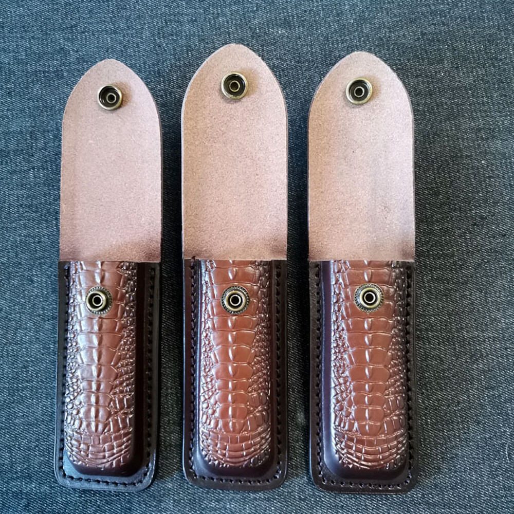 NEW HAND MADE PURE LEATHER SHEATH FOR 5" FOLDING KNIFE & OTHER TOOLS