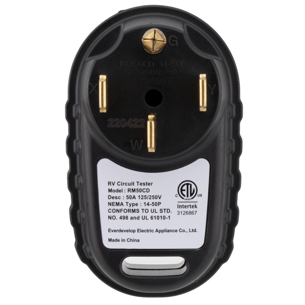 RecPro RV Circuit Analyzer Tester Plug with LED Indicator Lights