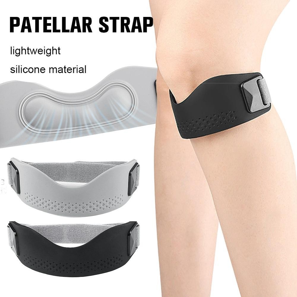 Silicone Patellar Tendon Support Strap Upgraded Adjustable patella Support- G3W0