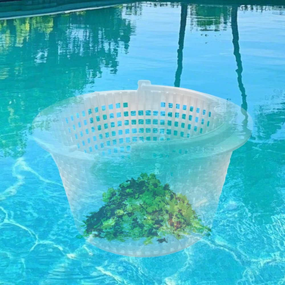 Pool Basket Skimmer Leaf Cleaning Strainer Handle Equipped Pool Skimmer