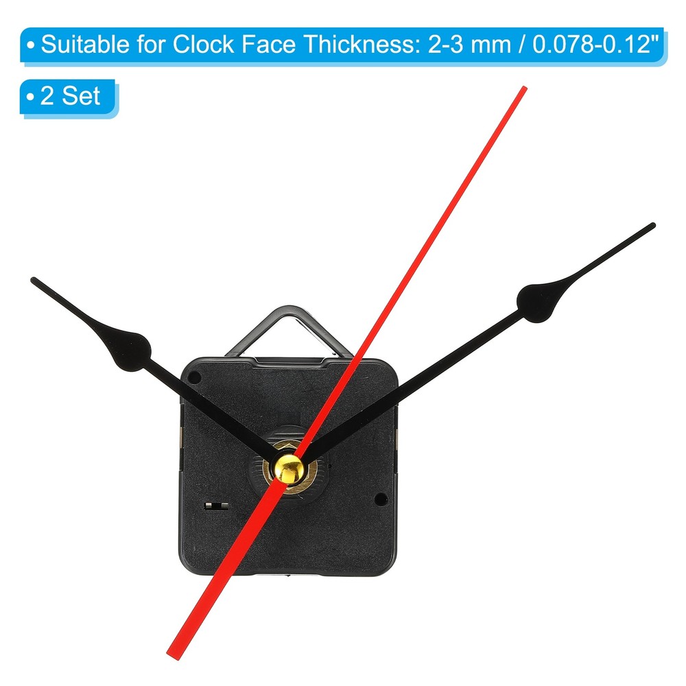 Clock Mechanism Replacement, 2Set Quartz Clock Mechanism DIY Wall Clock 15032