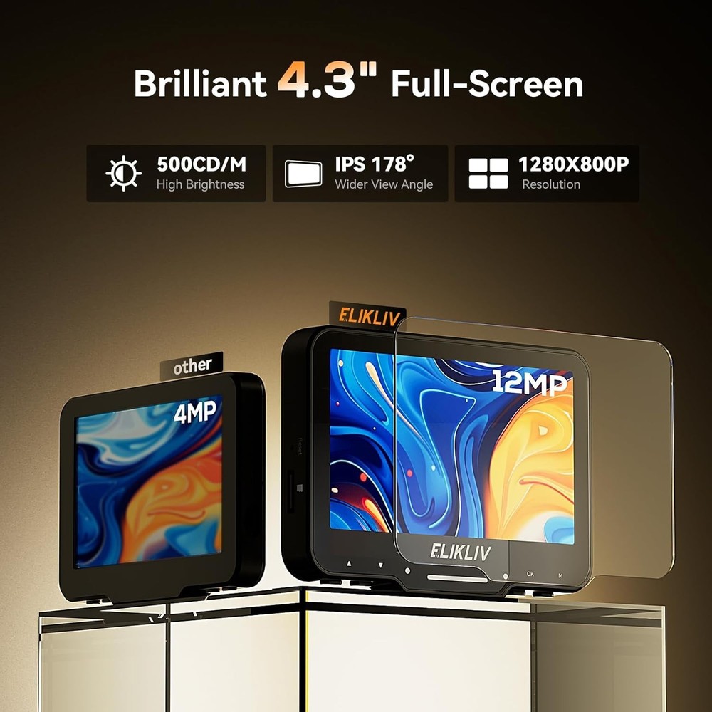 Digital Microscope for Adults: 4.3'' LCD 1000x Magnification