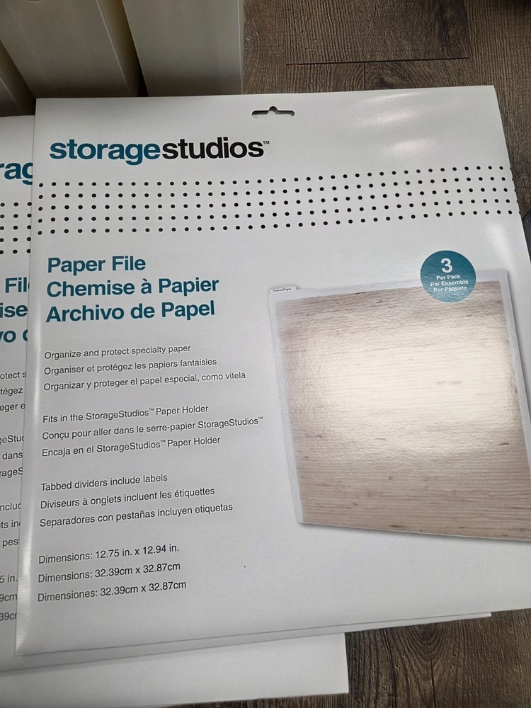 Storage Studios Plastic File Boxes Dividers Scrapbook Paper Storage Sheets Lot