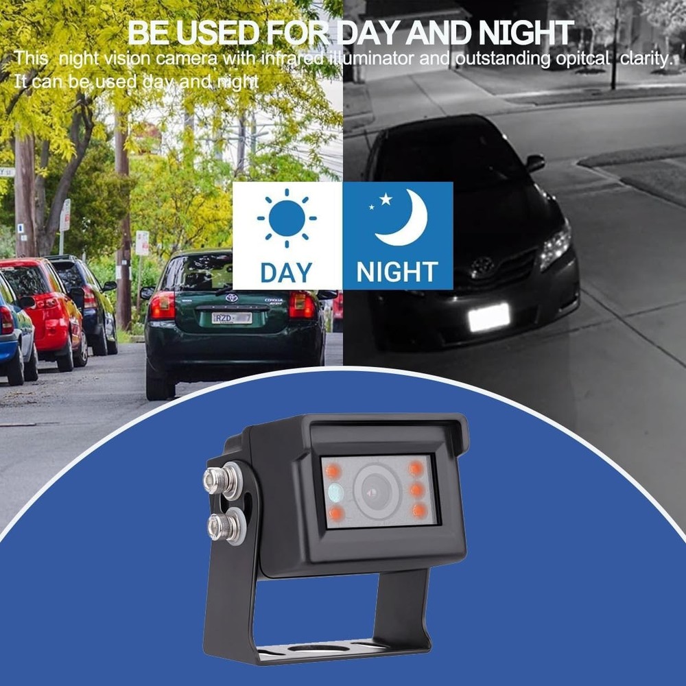 7 Inch AHD 1080P Wired Reverse Backup Camera IP69K