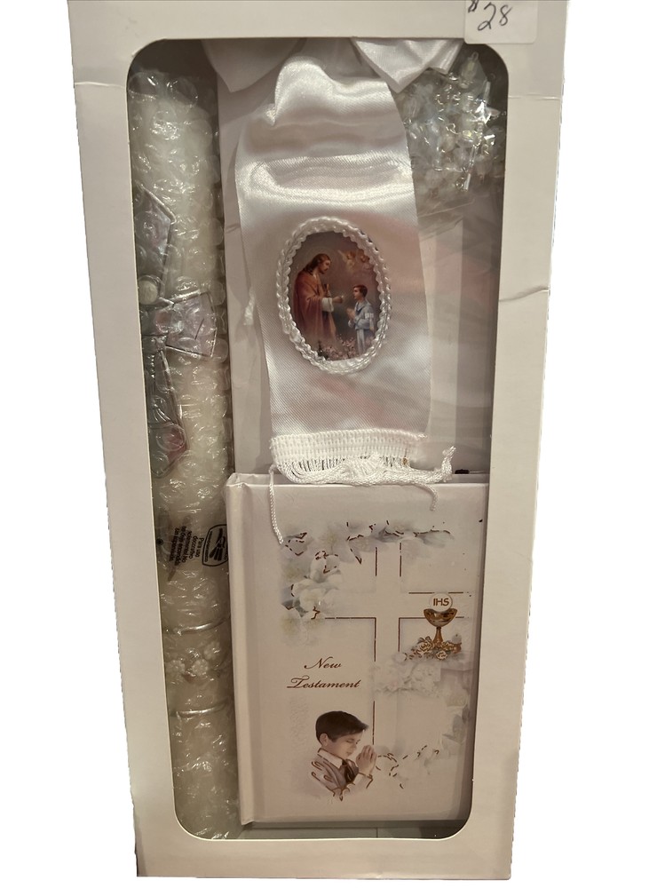 Boys 4 Piece First Holy Communion Silver Ceremony Set #620.0