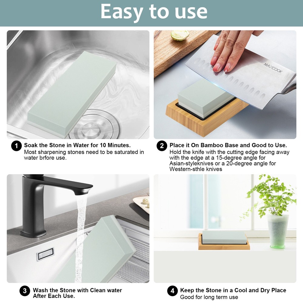 13PCS Complete Knife Sharpening Stone Set Professional Dual Whetstone Sharpener