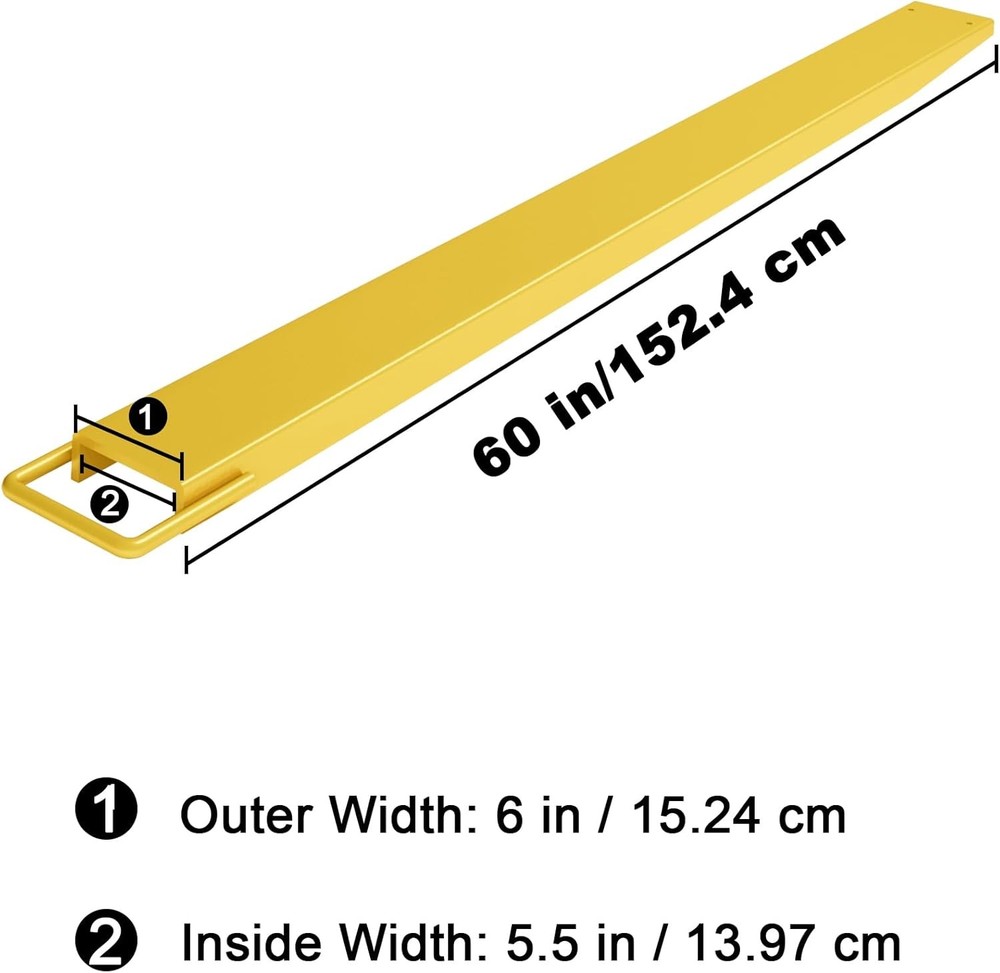 84/72/60" Pallet Fork Extension 5.5" Width Forklift Extensions,Forklift Loaders
