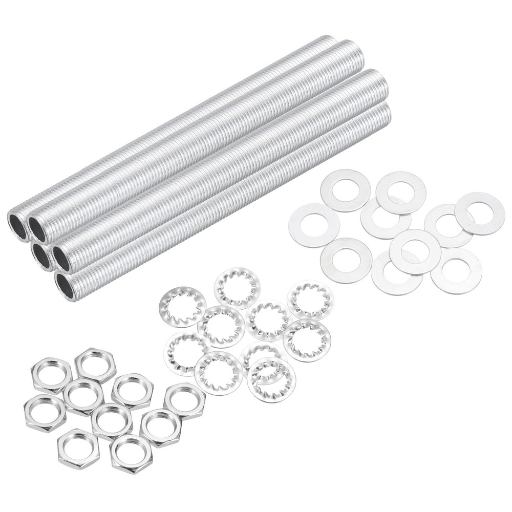 35Pcs 4.3" Lamp Pipe Kit with Nuts Washers 1/8IP Thread Fasteners Assortment