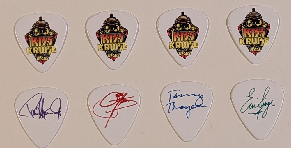 KISS Kruise: Land-Locked In Vegas Acoustic Show Set of 4 Logo Guitar Picks