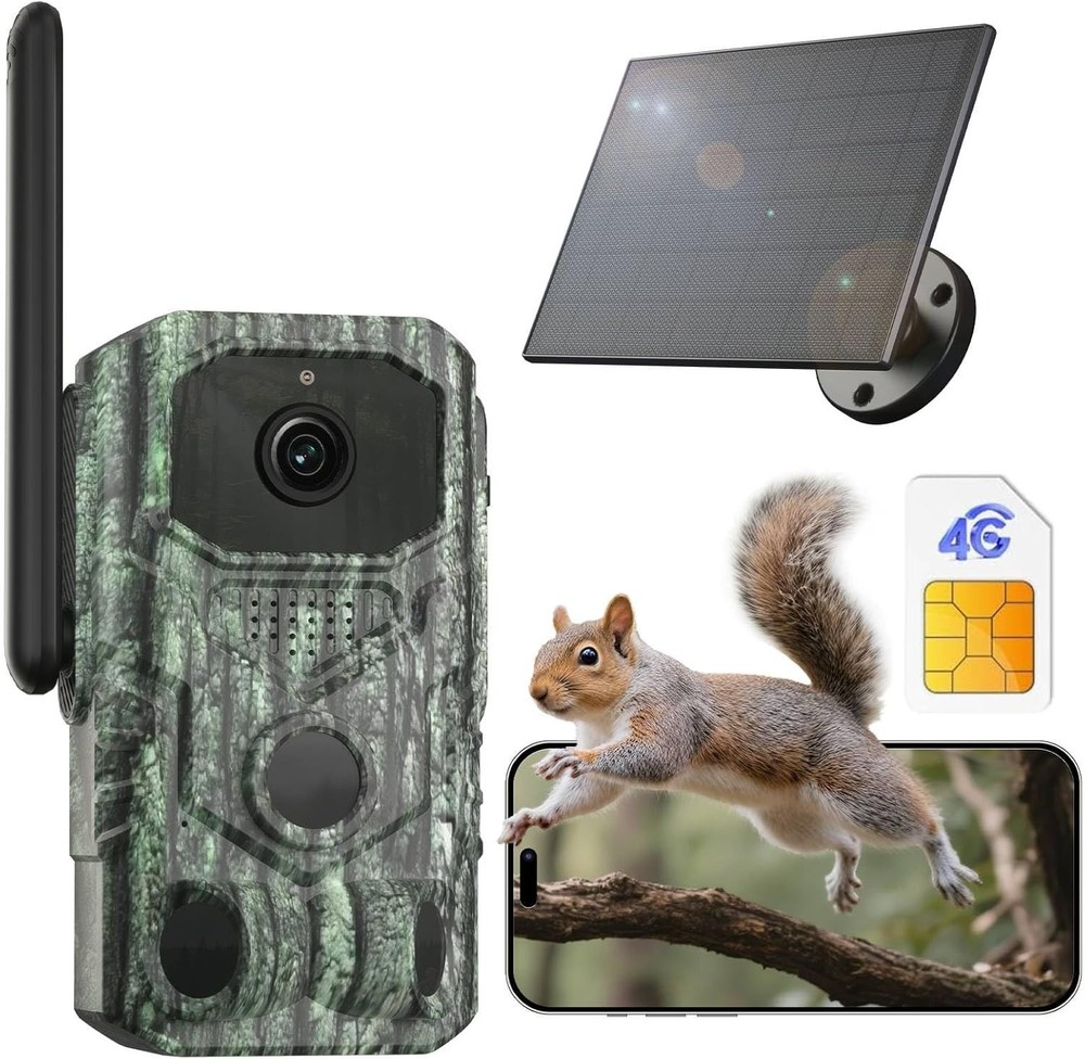 Waterproof 4G Cellular Trail Camera - 2K Day & Night Vision, Instant Alerts