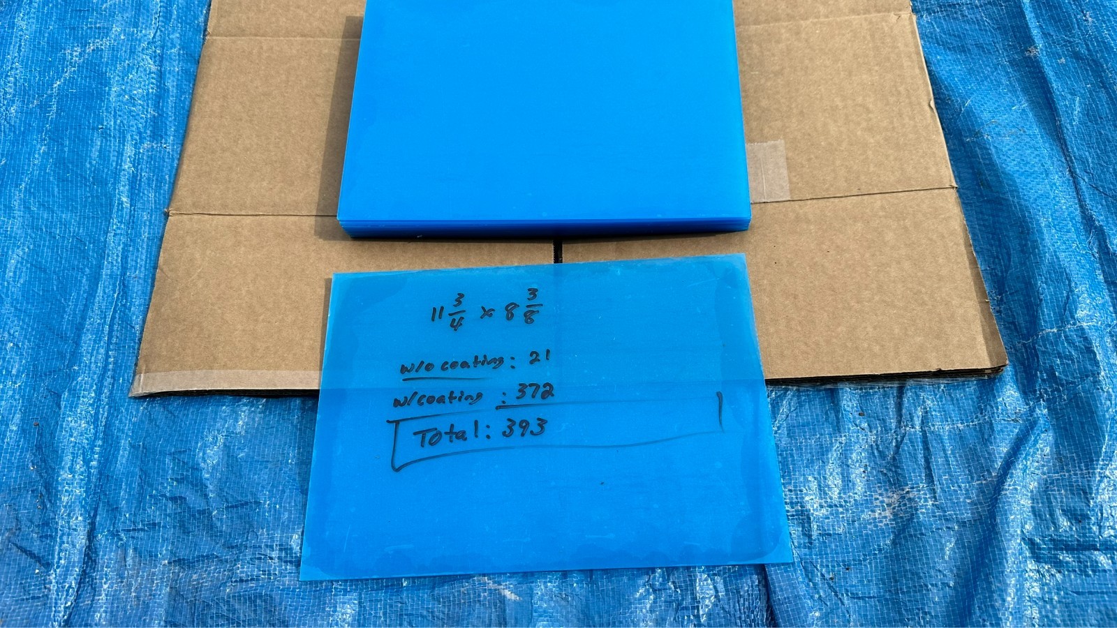 Lot of 10 New Sheets of 11-3/4" x 8-3/8" Acrylic Clear Plexiglass Plexi