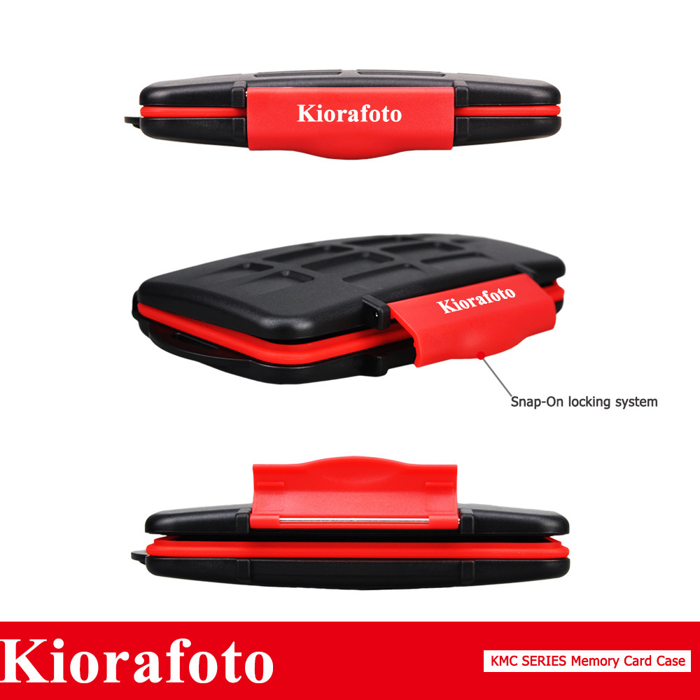KIORA Water-Resistant 6 CF + 12 SD + 18 Micro SD Memory Card Case Holder Box
