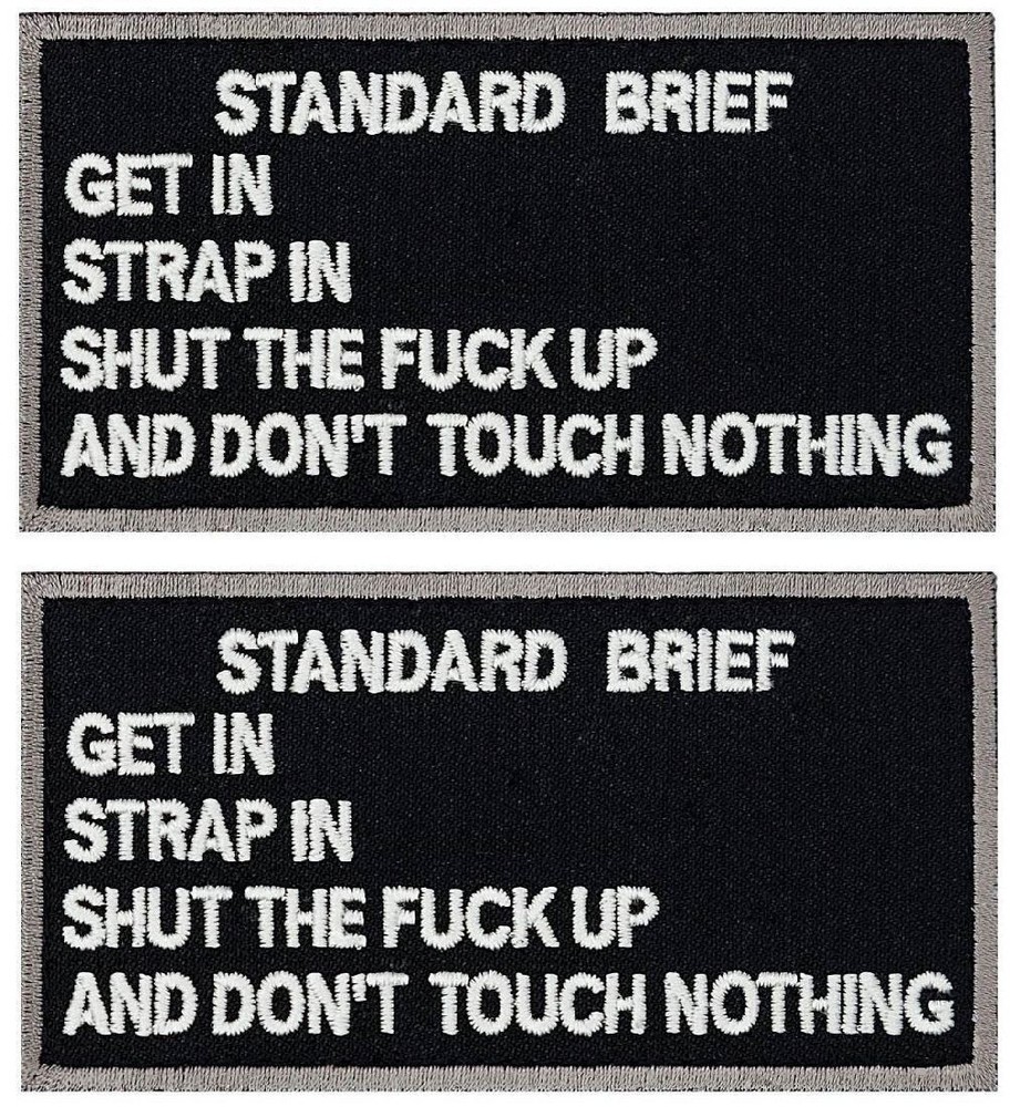 Standard Brief Military Embroidered Morale Patch | 2PC HOOK BACKING  3.75"x2"