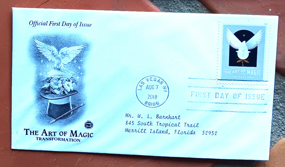 2018 MAGIC THE TRANSFORMATION ACT  DOVE  PCS CACHET FDC VF