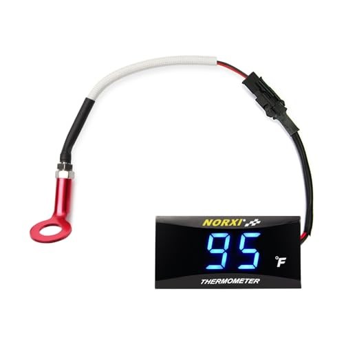 Cylinder Head Temperature Meter Engine Temperature Gauge with 14mm 10mm Blue