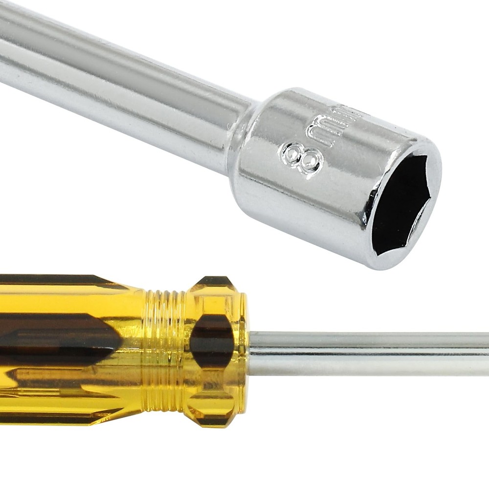 8MM Socket Wrench Screwdriver, 2 Pack Hex Socket Wrench Carbon Steel Hexagon ...