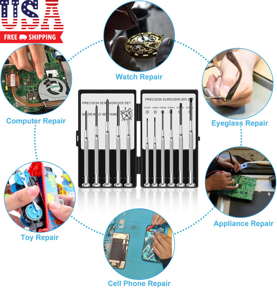 11 Pcs Small Precision Screwdriver Set, Tiny Screwdriver Set, Mini Screw Driver