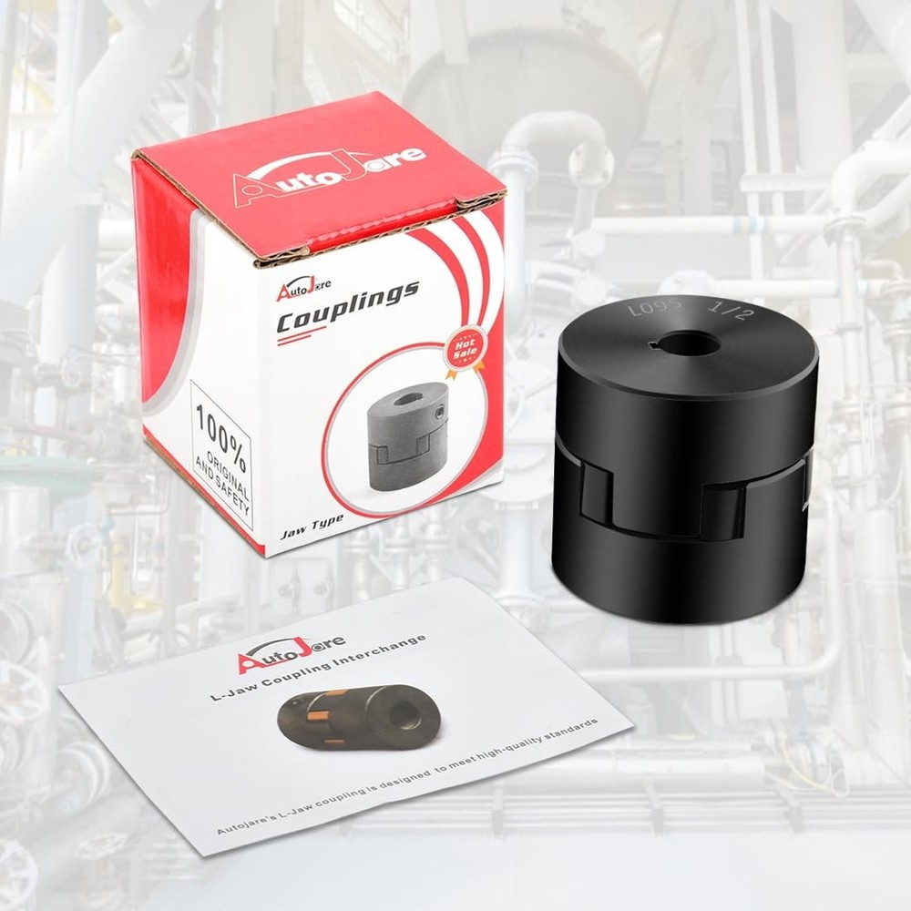 Durable 1/2" to 1" L095 Coupling Set & NBR Rubber Insert for Log Splitters