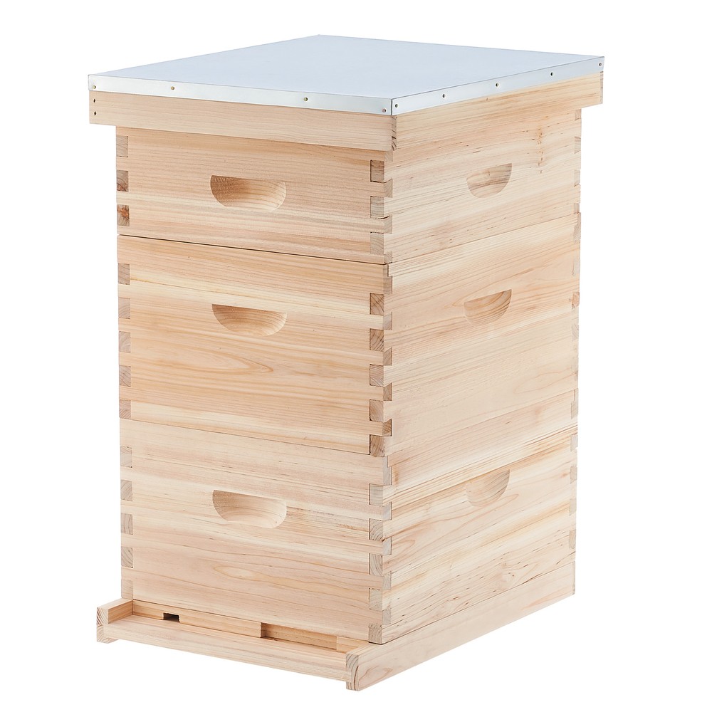 Langstroth Hive Beehive Kit - 30 Frame Box, 20 Deep, 10 Medium Frames