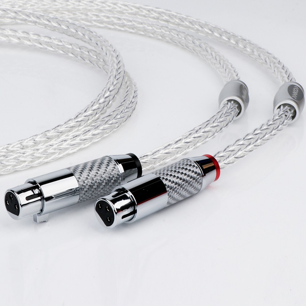 Pair OCC Silver Plated Interconnect Audio Cable HI-FI Balanced XLR Cable