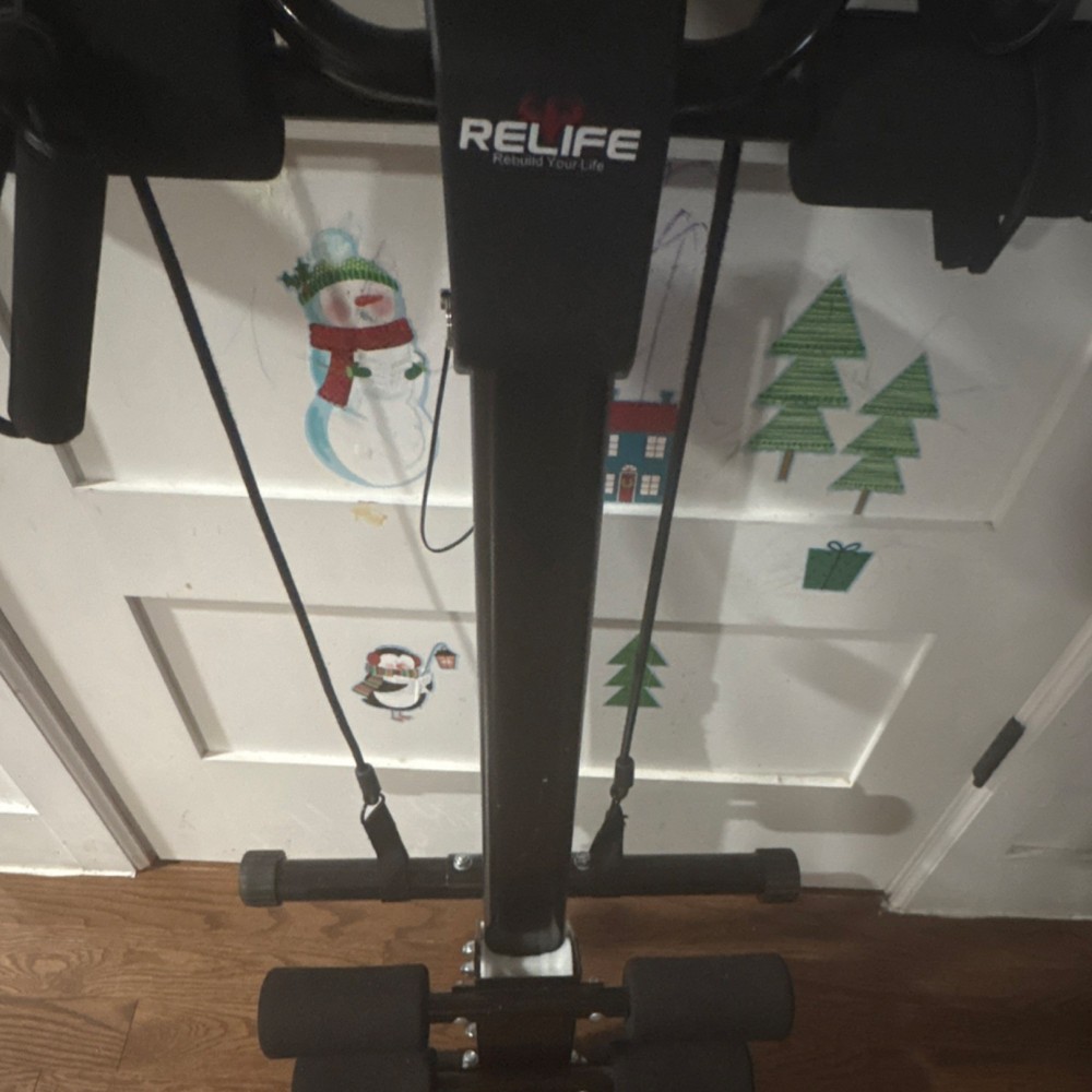 RELIFE Vertical Climber Exercise Machine Black Adjustable Hydraulic Display