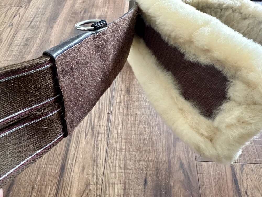 54' Leather Girth with Removable Sheepskin