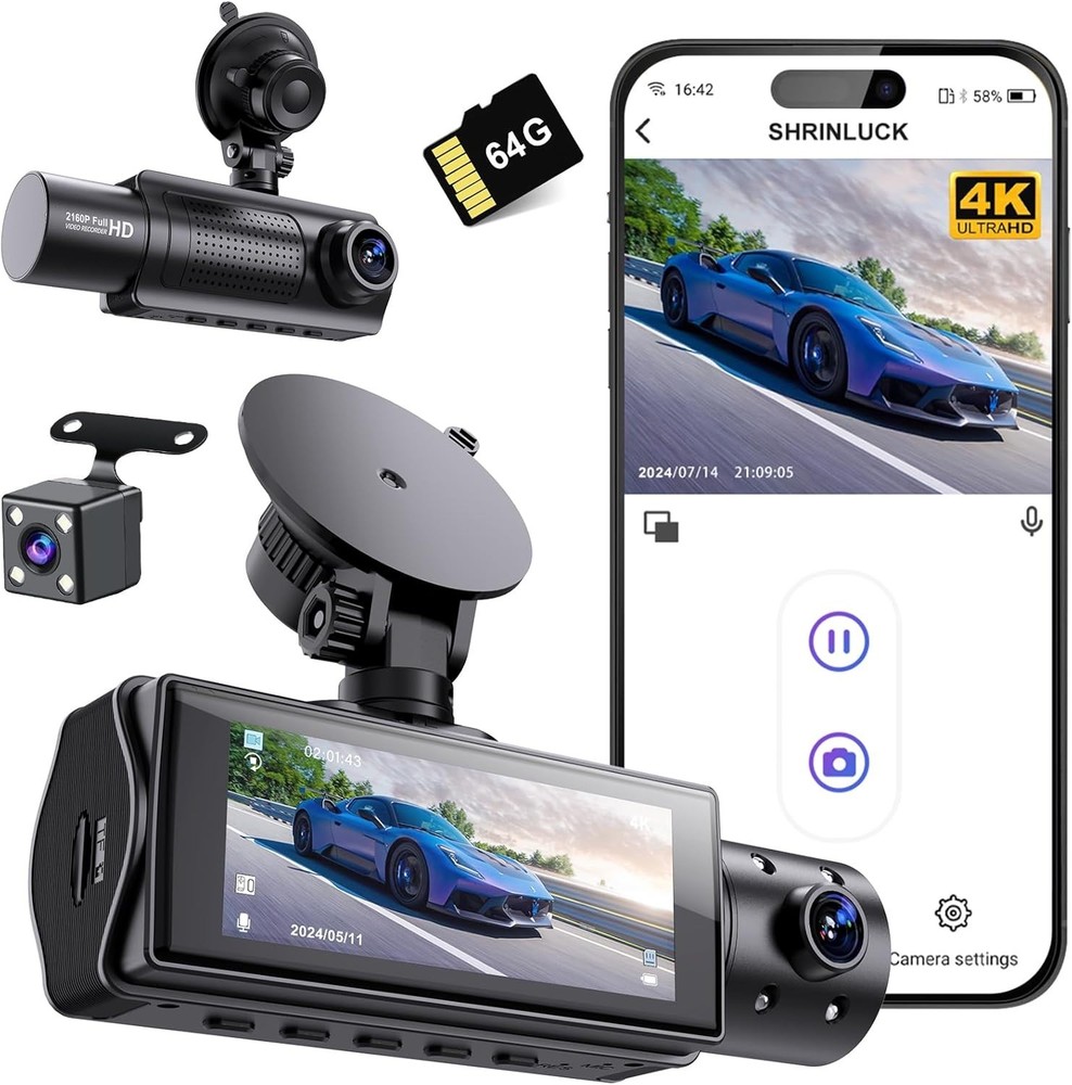 Advanced X5 4K Dash Camera - Night Vision, Dual Mode & User-Friendly Control