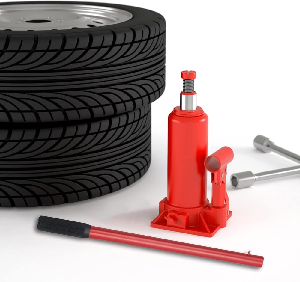 Windspeed Horizontal Hydraulic Jack Handle, 2 Ton Floor Medium, Red
