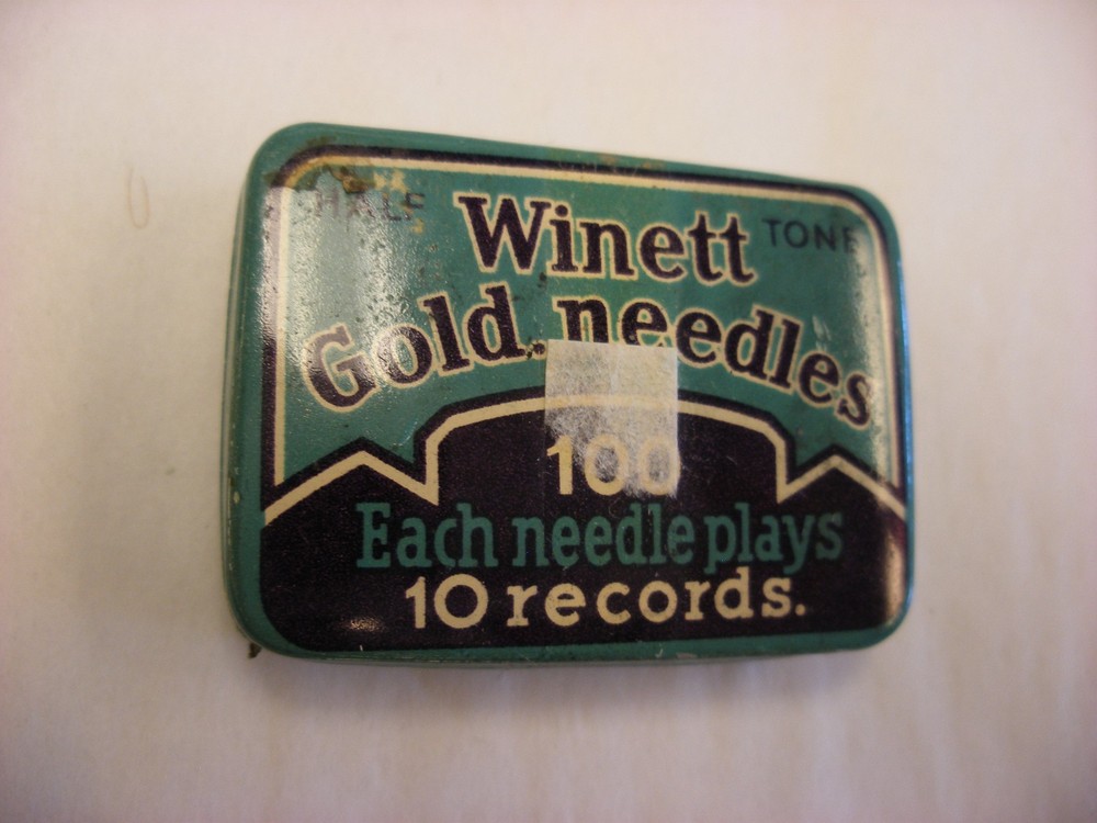 Phonograph Victrola Gramophone Needle Tin - Winett