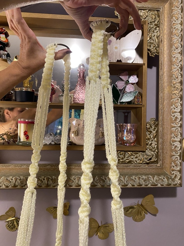 Handmade Macrame Baby Swing in Yellow