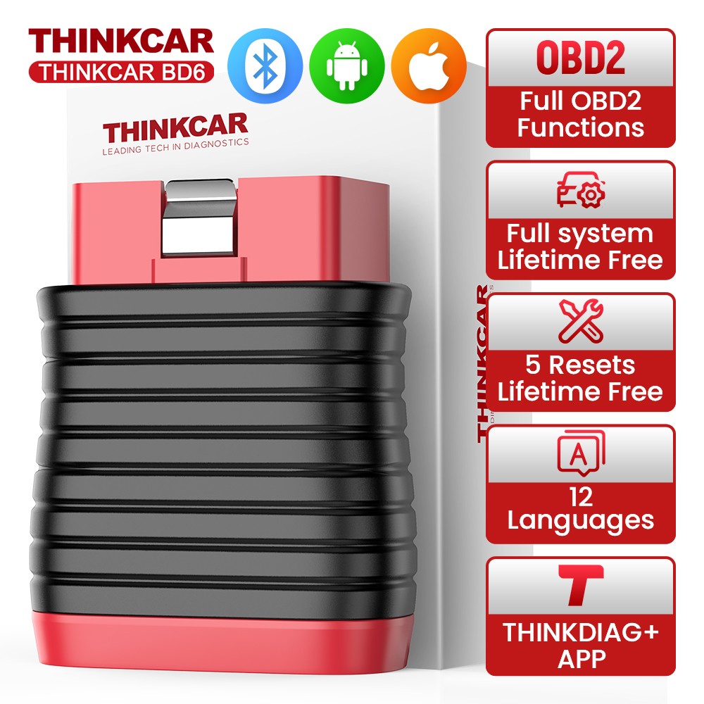 Thinkcar BD6 Code Reader Full System OBD2 Scanner Car Diagnostic Tool 2026 USA