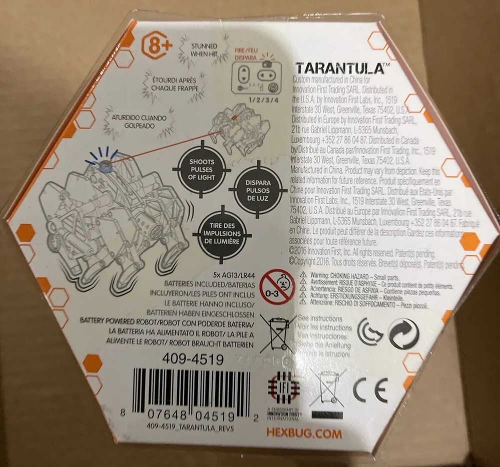 Hexbug Battle Ground Fight W/2 Battle Light Spiders Set With To Extra Bots