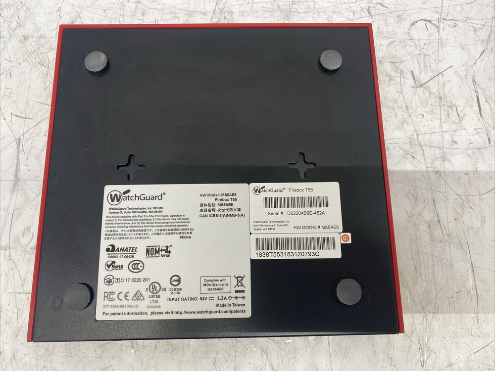 WatchGuard FireBox T55 Network Security Firewall Appliance w/ A/C Adapter