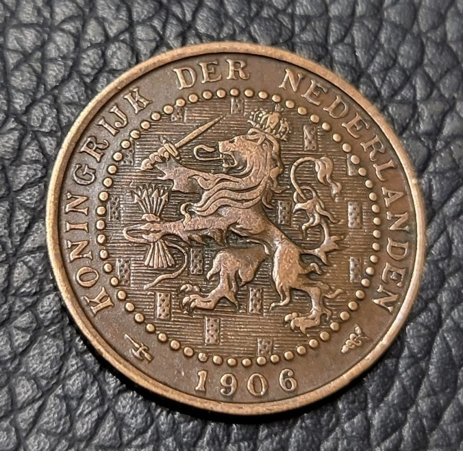 1906 Netherlands 1 Cent Coin