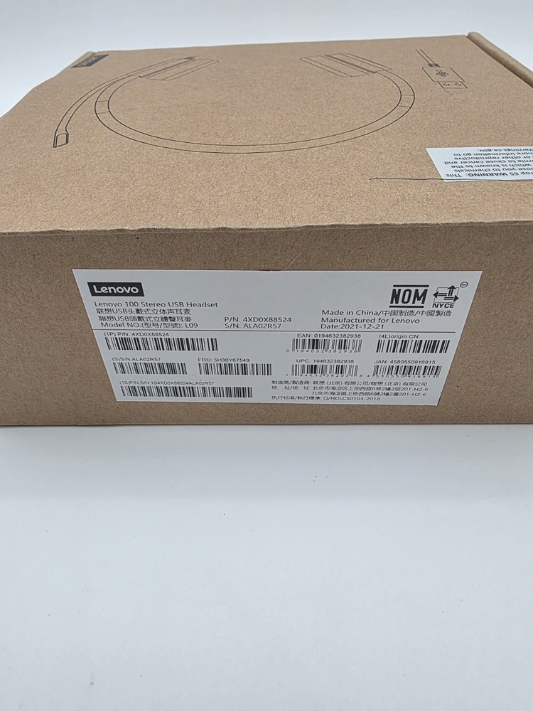 Lenovo 100 Stereo USB Wired Headset