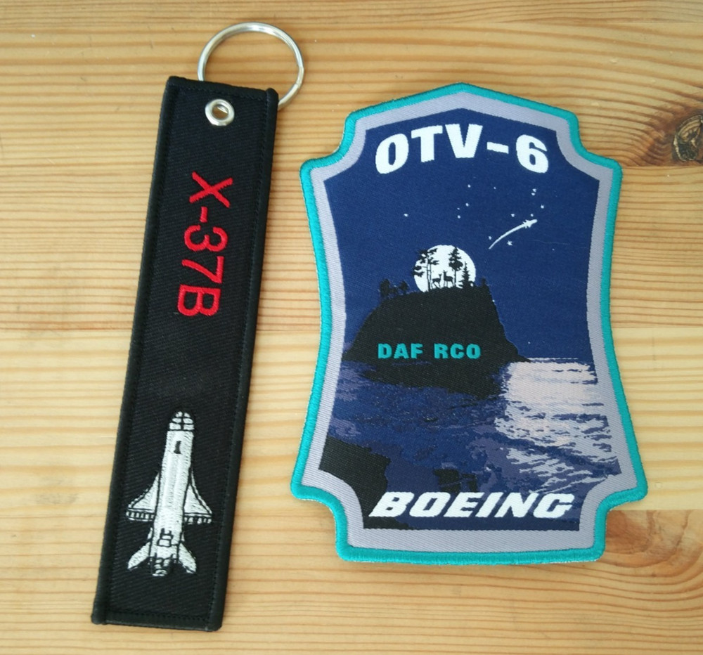 USAF NRO Atlas V  X-37B OTV Mission Launch Patch & Pull Tag Set - 2pcs.