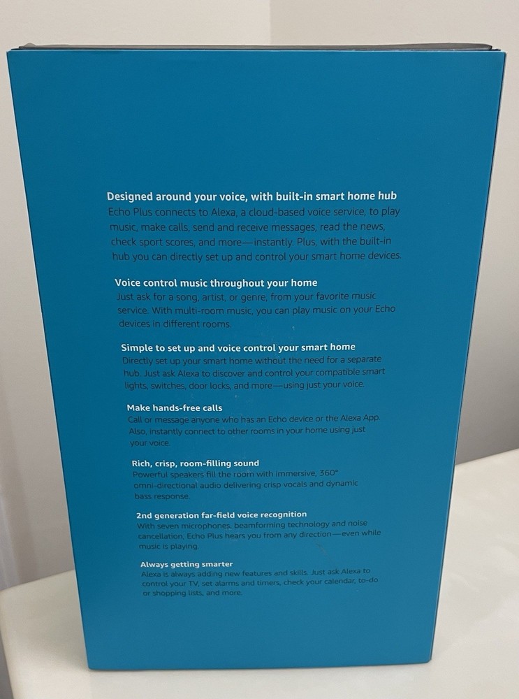 Amazon Echo Plus (1st Generation) Smart Speaker - Black New in Box 2017