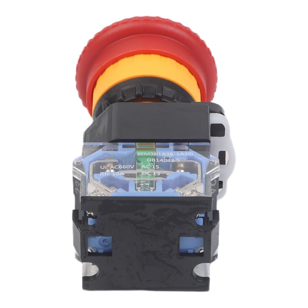Mushroom Head Stop Button Switch 22mm NO Red Suitable for 660V Voltage