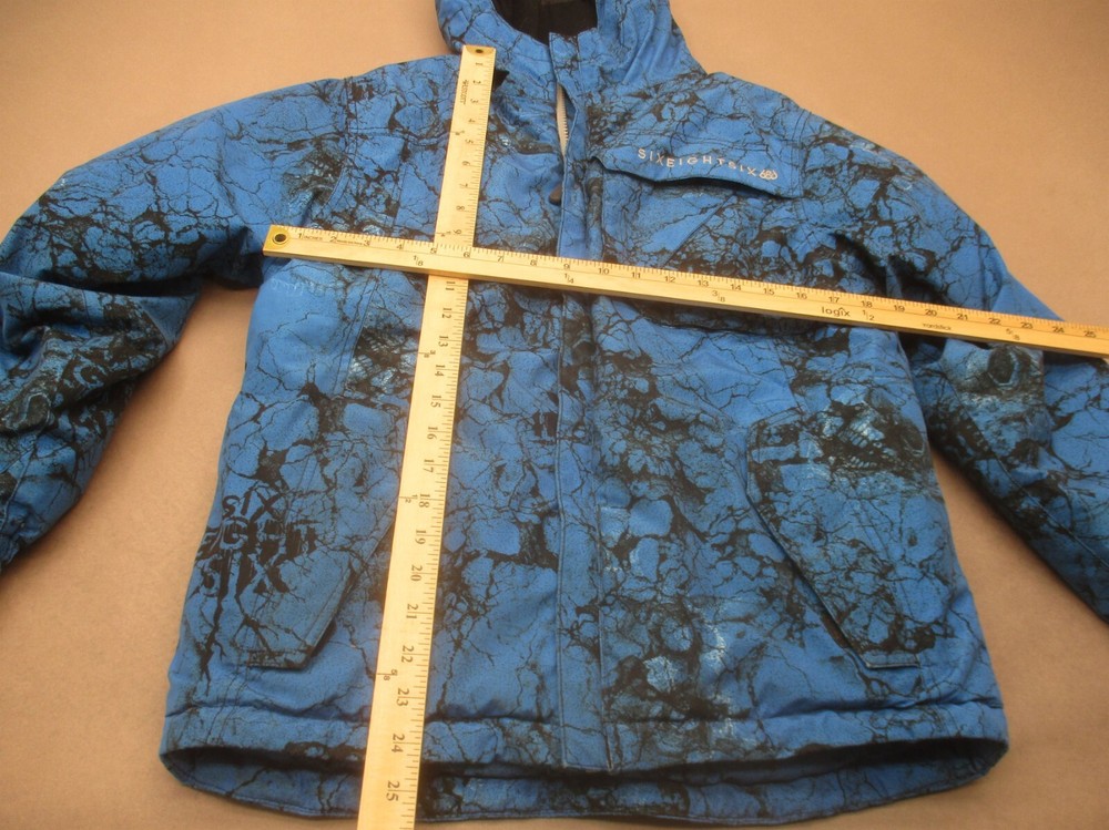 686 Size L Boys Full Zip Stand Collar Adjustable Cuff Windproof Ski Jacket 210