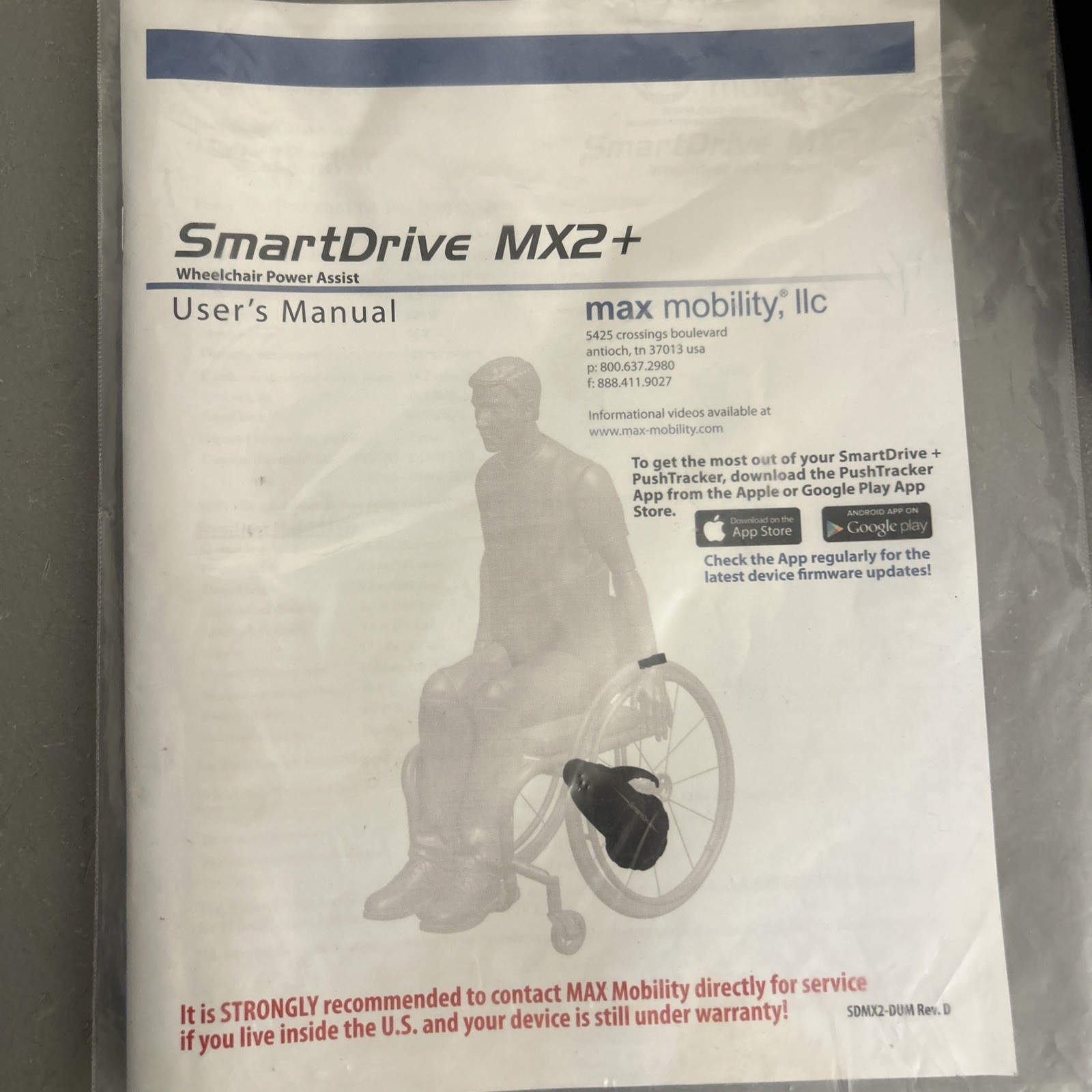 Permobil SmartDrive MX2+ Power Assist Wheel For Wheelchair Please READ NOTES