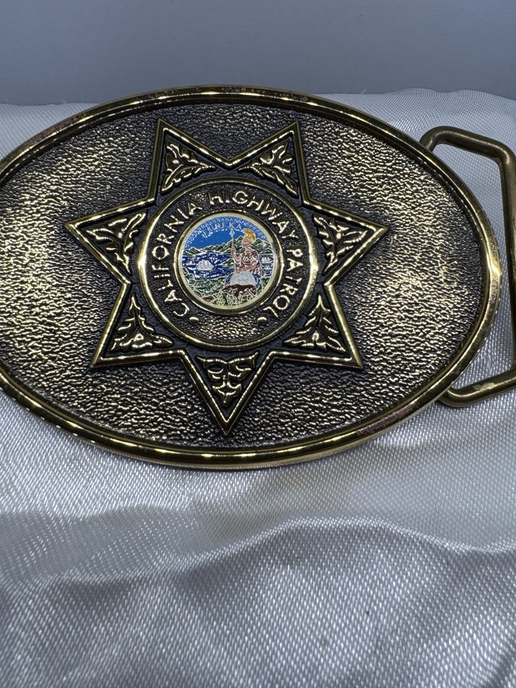 Vintage CHP Obsolete Solid Brass Belt Buckle