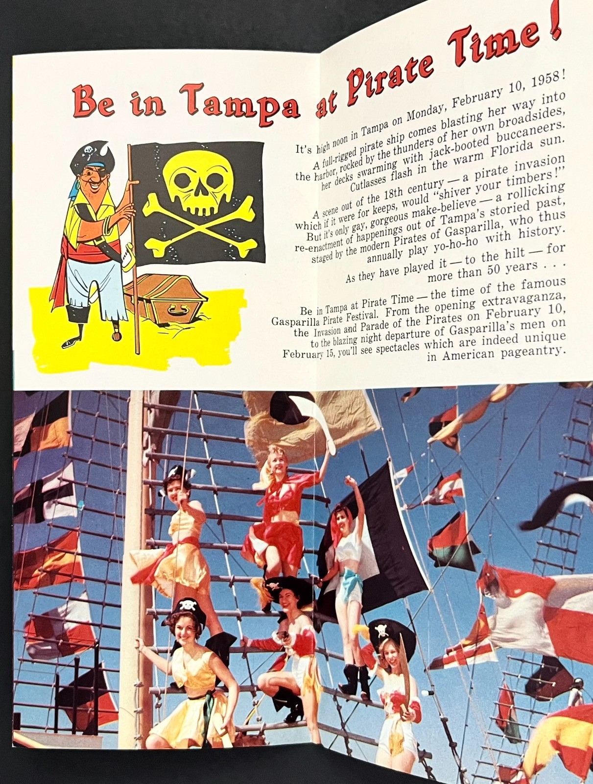 1958 Tampa Florida Gasparilla Pirate Festival Guides Vintage Travel Brochure Lot