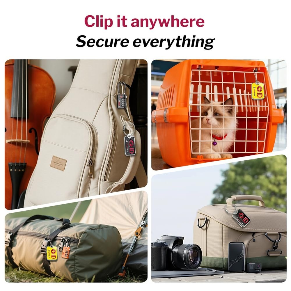 Forge TSA Approved Cable Luggage Locks with TSA008, 4-Digit Combination & Ope...