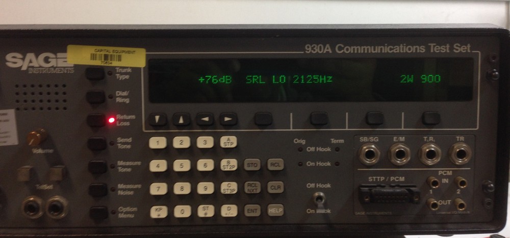 Sage 930A Communications Test Set w 03 or 17