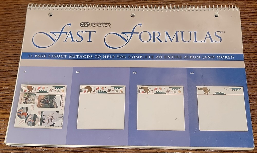 QTY 2 Creative Memories Fast Formula Page Layout Idea Book Scrapbook 1998 & 2000