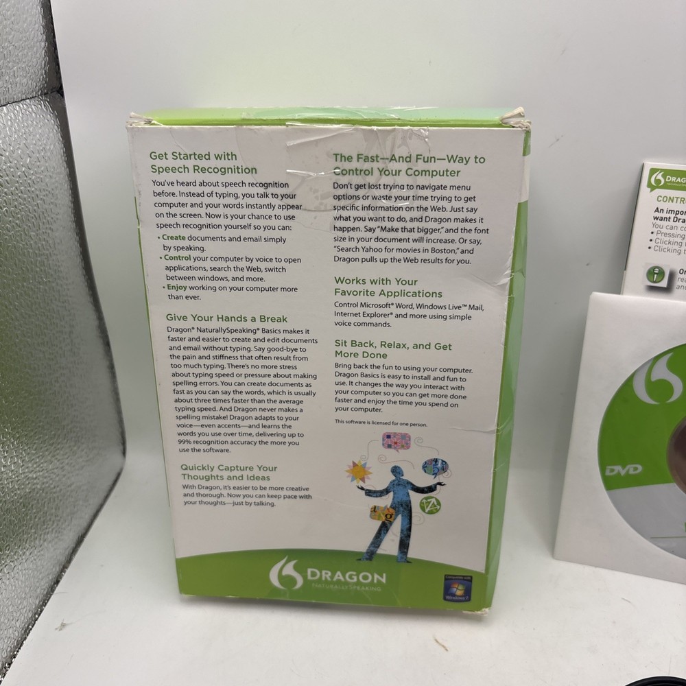 Nuance Dragon Basics NaturallySpeaking 11 Home Speech Recognition Software Micro