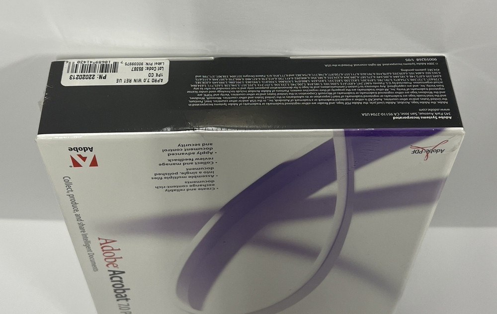 NEW - Adobe Acrobat 7.0 Professional - Windows 22020213 Sealed plus Lifecycle