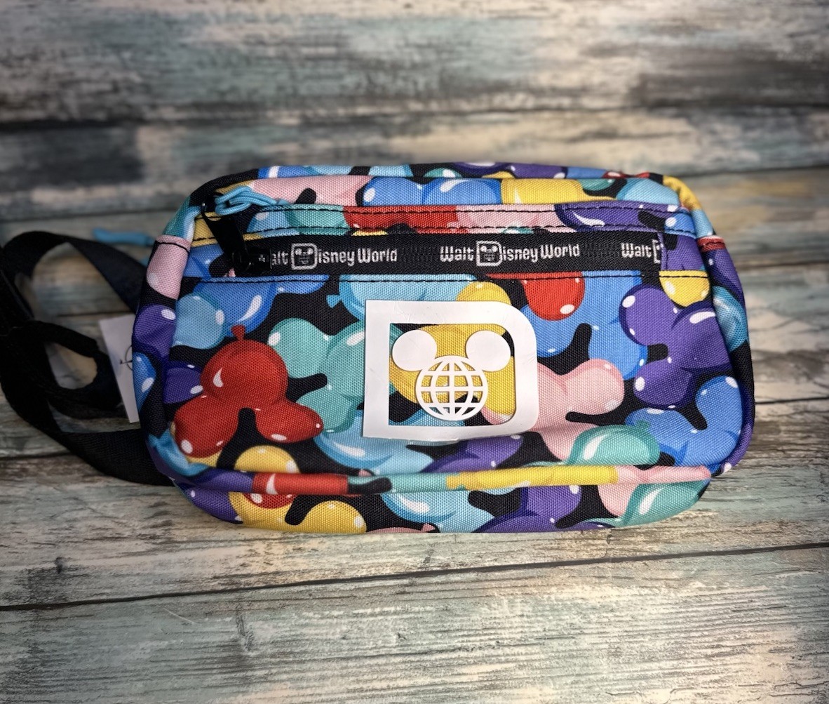 NEW Disney Parks Belt Bag Mickey Mouse Balloons Print •Adjustable Strap