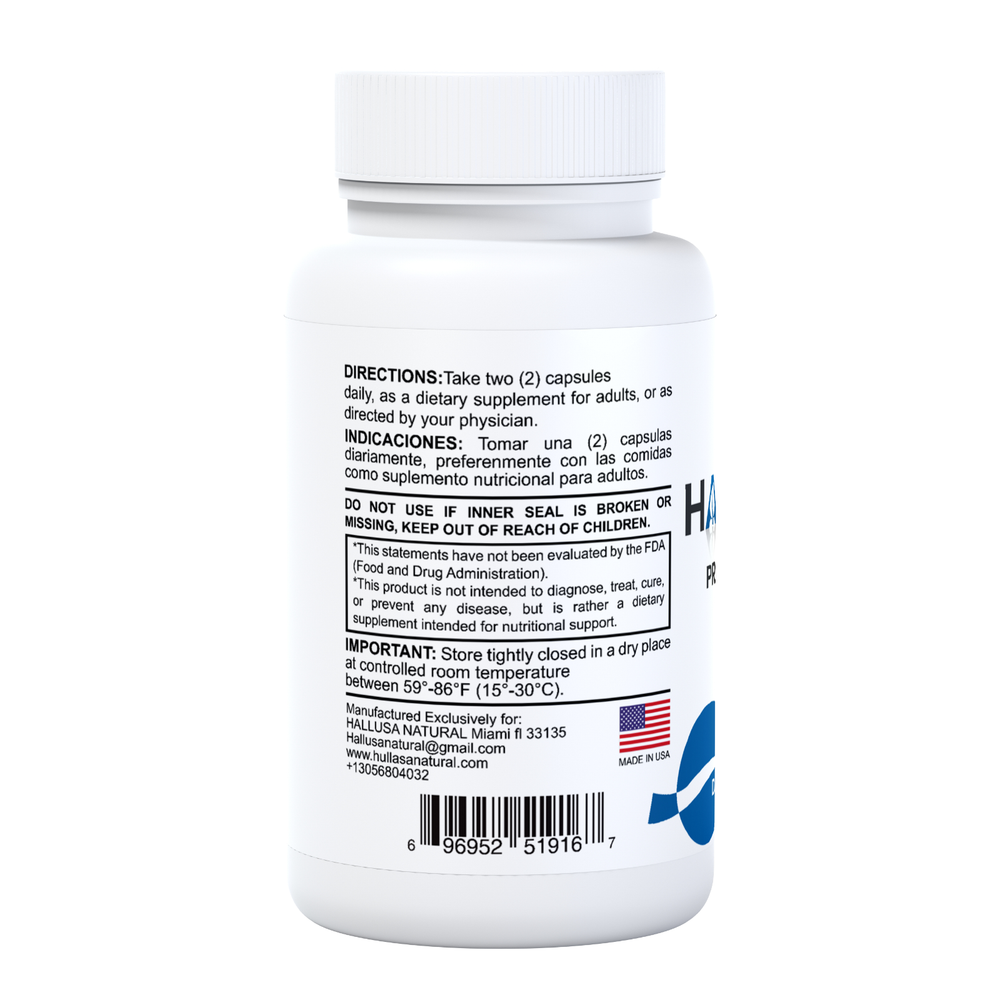 HALLPROST - Inflamed Prostate - Prostatitis - BPH - Urinary Function - 60 Cap